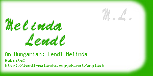 melinda lendl business card